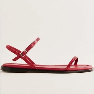 Reformation Red Strappy Sandals
